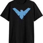 باتمان تي شيرت للبالغين مطبوع عليه شعار فرقة العدالة في سن المراهقة جبابرة دي سي