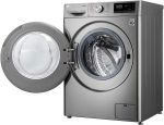 ⁦LG غسالة تجفيف بتحميل امامي 10 كجم و7 كجم تجفيف 1400 دورة في الدقيقة، فضي - F4V5Rgp2T 'ضمان لمدة عام واحد على الاقل'⁩ - الصورة ⁦6⁩