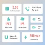 ⁦ساعة ذكية 4G للاطفال من لياناي، ساعة ذكية مقاومة للماء بشاشة تعمل باللمس للاطفال، ساعة تتبع GPS مع كاميرا عداد خطوات وآلة حاسبة صوتية، هدايا عيد ميلاد للاولاد والبنات (ازرق)⁩ - الصورة ⁦6⁩