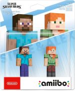⁦Nintendo Amiibo Character 2 Pack Minecraft Steve & Alex (Super Smash Bros. Collection) Switch⁩ - الصورة ⁦4⁩
