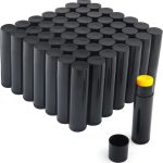 50 قطعة 5.5 غرام من انابيب بلسم الشفاه الملفوفة، حاويات بلاستيكية فارغة لملمع الشفاه واحمر الشفاه والعطور الصلبة، اسود