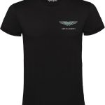 تي شيرت اسود بشعار استون مارتن للرجال - 100% قطن، متوفر بمقاسات S M L XL XXL: الأناقة والراحة في كل نزهة