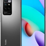 جوال شاومي ريدمي 10 2022 هجين ثنائي الشريحة 6.497 انش بشاشة عرض واسعة ذاكرة RAM 6GB و128GB يدعم 4G LTE لون رمادي كربوني+