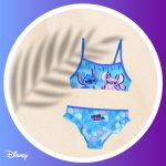 ⁦Disney Stitch and Angel Girls' Bikini, Two Piece Swimsuit, Sizes 3 to 8 Years⁩ - الصورة ⁦4⁩