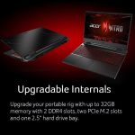 ⁦ايسر لابتوب العاب نيترو 5 الجيل 12 انتل كور i5-12500H / 16GB RAM / 512GB SSD / 4GB انفيديا جيفورس RTX 3050 Ti GPU / شاشة 15.6 انش FHD 144Hz IPS / ويندوز 11 هوم / اسود اوبسيديان وكيبورد انجليزي⁩ - الصورة ⁦7⁩