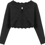 ارشاينر سترة بوليرو قصيرة انيقة باكمام طويلة وتصميم مفتوح من الامام للبنات