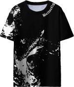 GORGLITTER Men's Letter Graphic Crewneck Short Sleeve Casual Tee Shirt Top