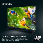 ⁦جراتوس تلفزيون LED ذكي 32 بوصة بدون حواف HD مع ريسيفر مدمج DVB T2/S2، اندرويد 12، 2 USB، 2 HDMI، دقة عالية، صوت فائق، موديل LT32A23H⁩ - الصورة ⁦4⁩