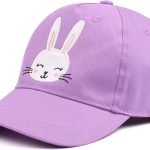 قبعة شمس للاطفال من واي اتش ار واي، قبعة بيسبول للبنات، قبعة شمس قطنية للاطفال، قبعة بيسبول بنمط كرتوني، قبعات الذروة للاولاد في الربيع والصيف، قبعات ارنب قابلة للتعديل (7-10T، ارجواني)