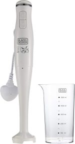 خلاط ستيك 300 واط من بلاك اند ديكر، ابيض - Sb2500-B5