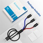 ⁦كيبل USB 3 في 1 متعدد الشحن بتصنيف IP لمقاومة المياه والغبار من ايونيس، كيبل مايكرو USB، سلك شحن سريع متوافق مع ايفون 13 12 11 جالكسي اس 20 اس 10 اس 9 اس 8 اس 7 مايكرو يو اس بي اندرويد⁩ - الصورة ⁦7⁩