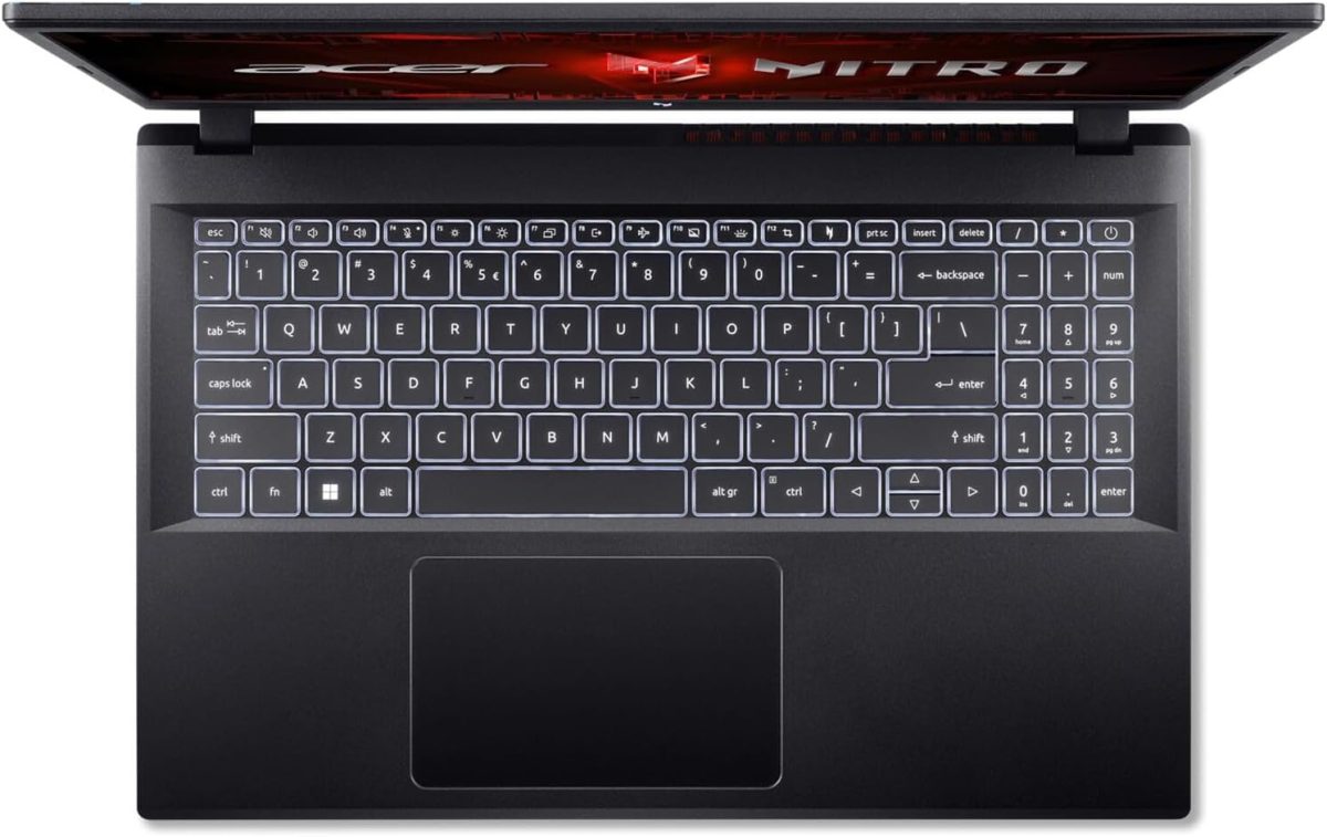 ⁦ايسر لابتوب العاب نيترو في 15 بشاشة FHD IPS 15.6 انش بتردد 144Hz ومعالج انتل ثماني النواة i5-13420H وذاكرة DDR5 سعة 16GB وSSD سعة 1TB وبطاقة جيفورس RTX 4050 واضاءة خلفية USB-C وويندوز 11 برو مع ملحق⁩ - الصورة ⁦4⁩