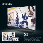 ⁦جراتوس تلفزيون LED ذكي 32 بوصة بدون حواف HD مع ريسيفر مدمج DVB T2/S2، اندرويد 12، 2 USB، 2 HDMI، دقة عالية، صوت فائق، موديل LT32A23H⁩ - الصورة ⁦2⁩