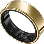 سامسونج ساعة جالكسي رينج بهيكل تيتانيوم ذكية سامسونج هيلث مع جهاز تتبع اللياقة البدنية والنوم بالذكاء الاصطناعي، مقاس 11، لون ذهبي تيتانيوم