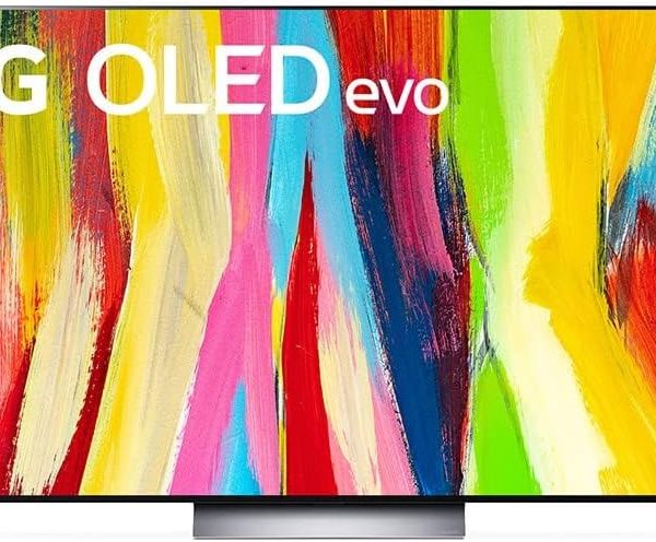 LG تلفزيون اوليد ايفو سلسلة سي 2، تصميم شاشة سينما 4K اتش دي ار Webos22 مع تقنية الذكاء الاصطناعي Thinq بكسل خافتة Oled65C26La 65 بوصة، اسود