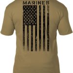 7.62 ديزاين تي شيرت USMC بعلم مشاة البحرية الأمريكية التكتيكية