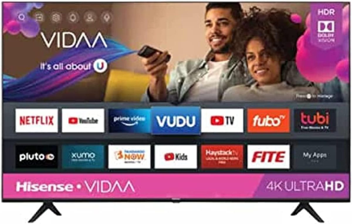 هايسينس تلفزيون ذكي 70 بوصة 4K UHD 4K، مع دولبي فيجن اتش دي ار، دي تي اس فيرتشوال اكس، يوتيوب، نتفليكس، HDR 10+، بازيليس، مشاركة للتلفزيون وبلوتوث وواي فاي، اسود، موديل 70A61HAAE - ضمان كامل لمدة عام