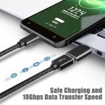 ⁦محول USB C الى USB من اريكيجي [عبوتين]، محول ثاندربولت 3 الى USB 3.0 او تي جي متوافق مع ماك بوك برو وبيكسل بوك والمزيد من الاجهزة من النوع سي (اسود)⁩ - الصورة ⁦3⁩