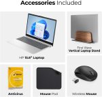 ⁦HP لابتوب للاعمال بشاشة 15.6 انش ومعالج انتل i7-1355U الجيل 13 وبطاقة عرض مرئي ايريس اكس وذاكرة RAM DDR4 40GB وSSD 1TB وويندوز 11 برو وكاميرا ويب HD 720p (يتضمن حامل لابتوب الموجة الاولى + ماوس + مضاد⁩ - الصورة ⁦2⁩