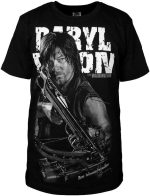Fuman Walking Dead Daryl Dixon T-Shirt Black Cotton Short Sleeve
