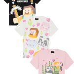 ماين كرافت مجموعة من 3 تيشيرتات للاطفال للبنات