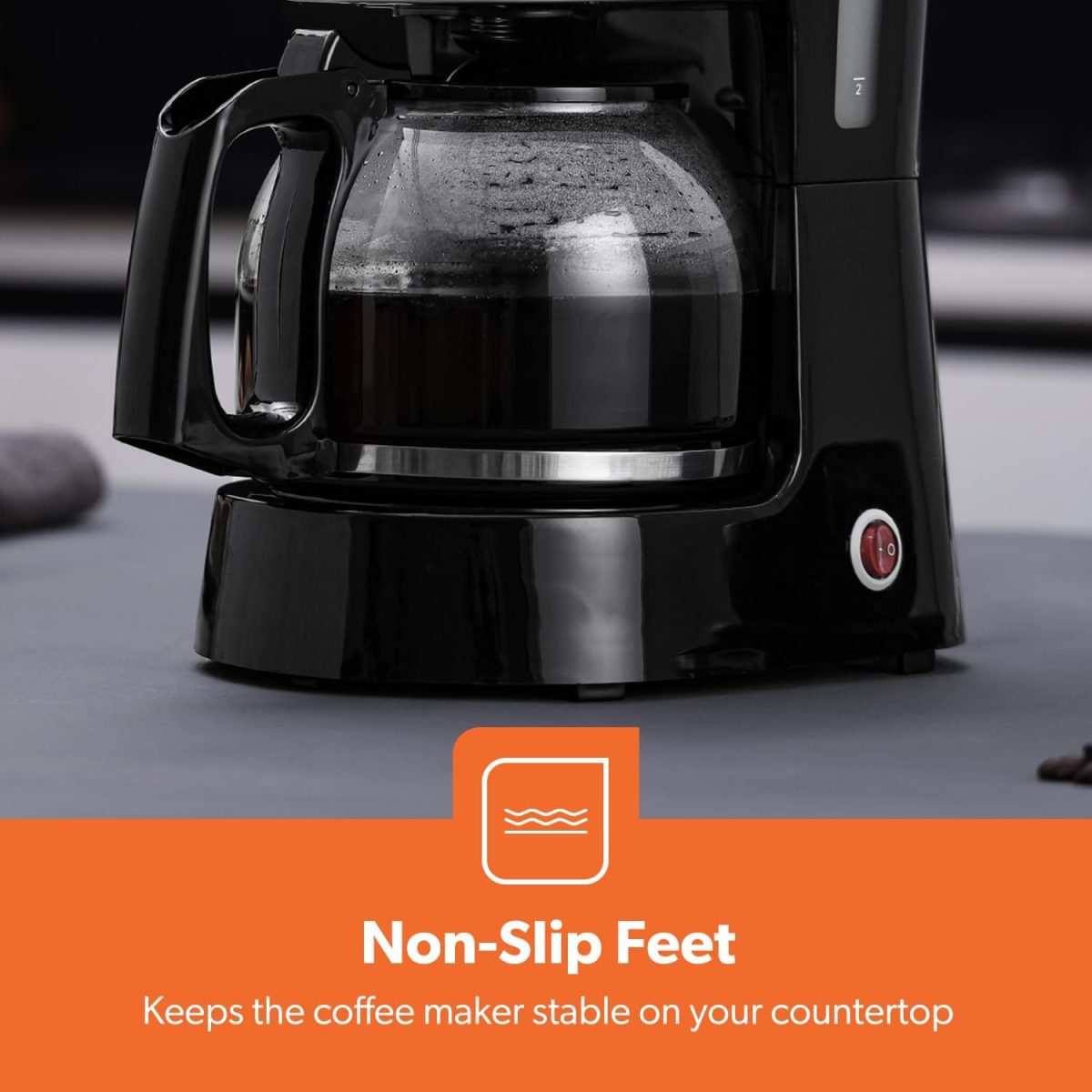 ⁦Geepas-Coffee Maker, 1.5L Filter Coffee Machine, GCM6103 | High Temperature Glass Carafe | Keep Warm & Anti-Drip Function | Reusable Filter | On/Off Switch with Indicator Light⁩ - الصورة ⁦9⁩