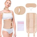 مكبين عبوة زيت الخروع للصدر والرقبة والكبد، عبوة من 4 قطع من زيت الخروع قابلة لاعادة الاستخدام، وسادات رضاعة ناعمة للكبد والغدة الدرقية، مضادة لتسرب الزيت، كاكي، تصميم جيب يمكن أن يحمل الثلج / عبوة