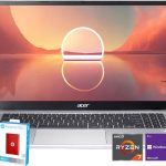 ايسر لابتوب اسباير 3 بشاشة 15.6 انش FHD (1920×1080) ومعالج AMD راديون ثماني النواة AMD رايزن 7-5700U وذاكرة RAM 32GB وSSD 1TB (512GB PCIe SSD مع اتش بي P500 512GB SSD محمول) منفذ ايثرنت وويندوز 11 برو