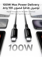 ⁦يوجرين كابل تايب سي بقوة 100 وات بطول 2 متر، كبل شحن سريع من USB C إلى C PD3.0 SCP BC1.2 5A، سلك شاحن هاتف مضفر USB لسلسلة آيفون 16، آيباد ميني، ماك بوك/آيباد برو/إير، سامسونج S24 الترا، هواوي P70⁩ - الصورة ⁦6⁩