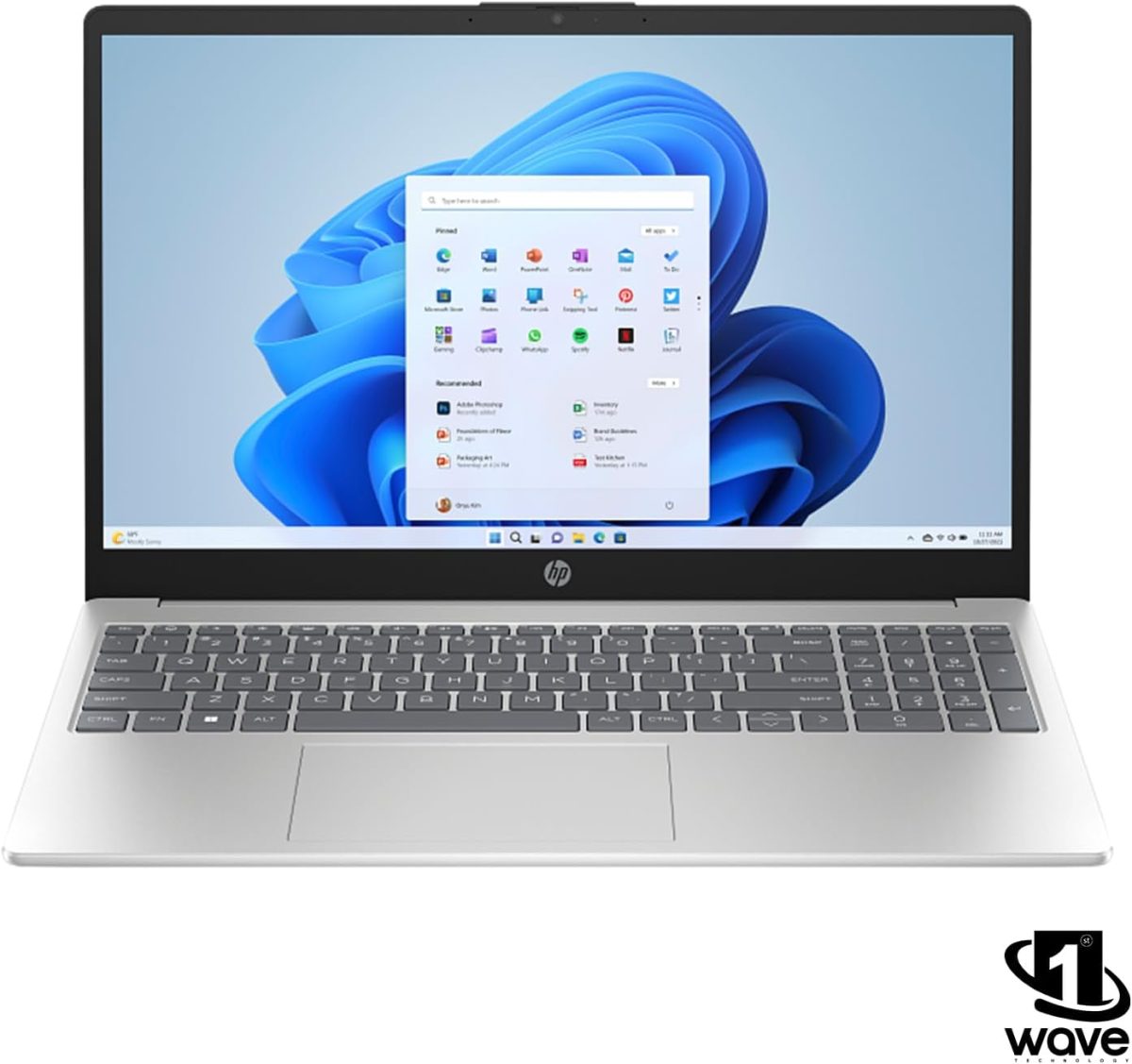 ⁦HP لابتوب للاعمال بشاشة 15.6 انش ومعالج انتل i7-1355U الجيل 13 وبطاقة عرض مرئي ايريس اكس وذاكرة RAM DDR4 40GB وSSD 1TB وويندوز 11 برو وكاميرا ويب HD 720p (يتضمن حامل لابتوب الموجة الاولى + ماوس + مضاد⁩ - الصورة ⁦8⁩