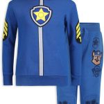 باو باترول طقم بلوفر بغطاء للرأس وسروال رياضي للاولاد الصغار والاطفال الصغار من نيكلديون - ازرق