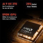 ⁦كمبيوتر محمول باليد اكس بلاير G1 بمعالج AMD رايزن AI 9 HX 370، لابتوب 2 في 1 بشاشة لمس 8.8 انش 144Hz 2k وذاكرة RAM 32GB وSSD 1TB⁩ - الصورة ⁦3⁩