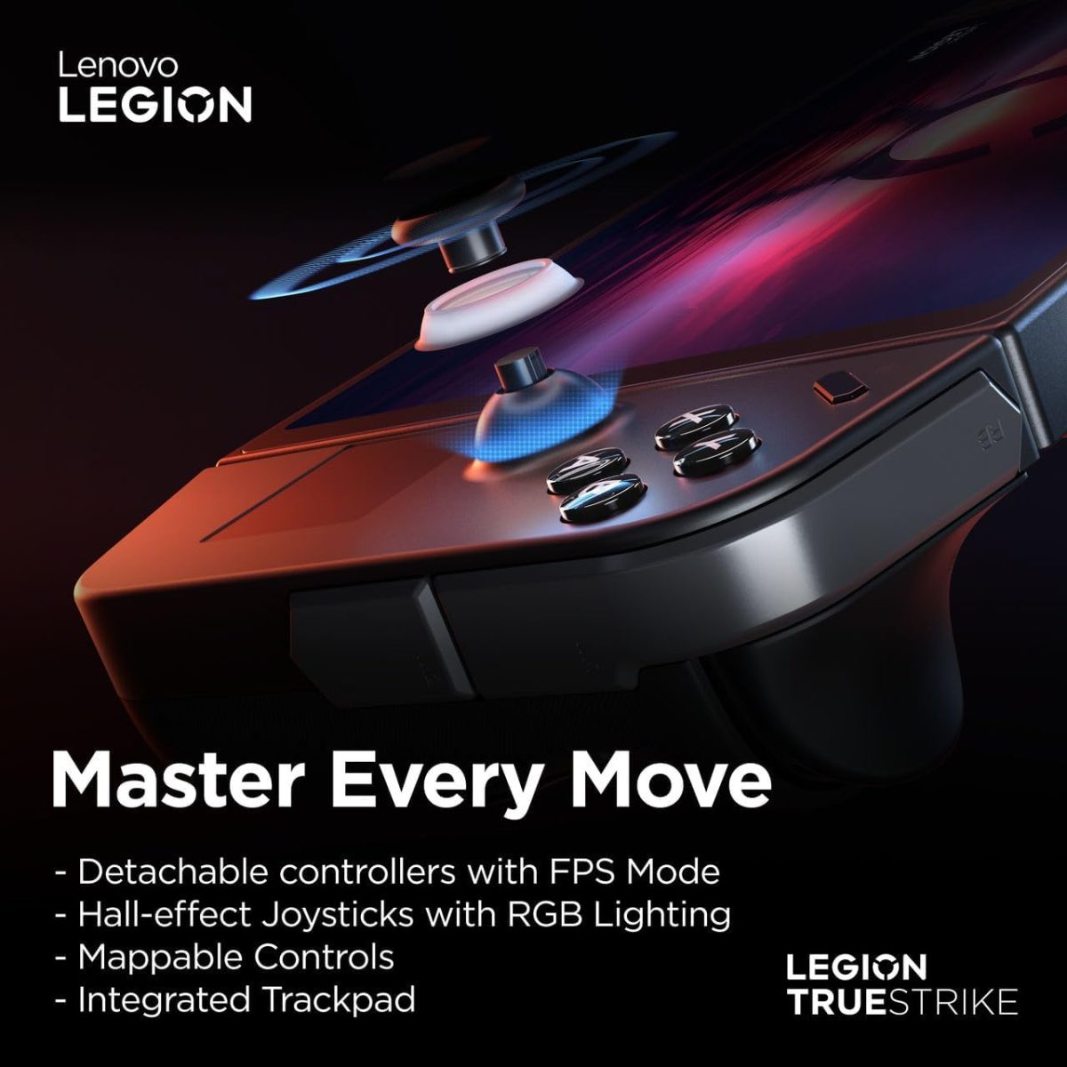 ⁦لينوفو لابتوب العاب محمول من ليجن جو، معالج AMD رايزن Z1 اكستريم وRAM 16GB وSSD 512GB ووحدة معالجة رسومات AMD راديون مدمجة وشاشة 8.8 انش WQXGA 144Hz وويندوز 11 [83E10055AX] حماية من الاضرار العرضية⁩ - الصورة ⁦8⁩