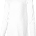 هنس تي شيرت باكمام طويلة للنساء، لون اسود، مقاس L