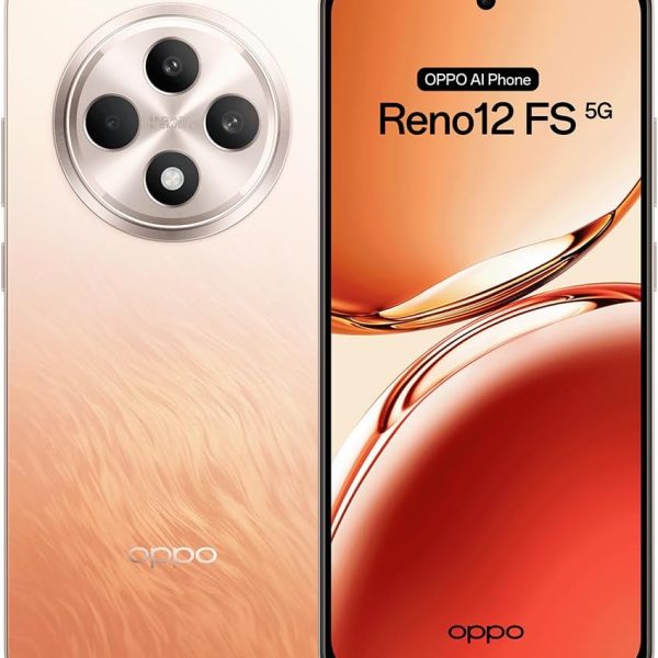 اوبو هاتف ذكي رينو 12 اف اس ثنائي شرائح الاتصال بذاكرة روم 512GB وذاكرة RAM 12GB (جي اس ام فقط | بدون سي دي ام ايه) هاتف ذكي 5G مفتوح من المصنع (برتقالي كهرماني) - اصدار عالمي