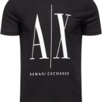 تيشيرت للرجال برسم لوجو العلامة التجارية من ايه اكس ارماني اكستشينج