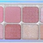 باليت ظلال عيون لامعة من 12 لون زهري لامع، ظلال عيون لامعة دافئة، تركيبة عالية الاصطباغ تدوم طويلا ومقاومة للماء لمكياج طبيعي