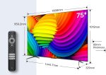 ⁦TCL تلفزيون ذكي 75 بوصة 4K QLED HDR 10+ بتقنية كوانتوم دوت دولبي فيجن اتموس جيم ماستر كوانتوم دوت تصميم نحيف 75C647 - ضمان لمدة عام (موديل 2023)⁩ - الصورة ⁦2⁩