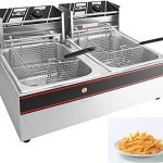 ايتون مقلاة بطاطس بخزان مزدوج 6+6 لتر 220 فولت ~ مرحلة واحدة، قلاية بطاطا استانلس استيل عالية الجودة سعة 5 لتر زيت