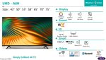 ⁦هايسينس تلفزيون ذكي 70 بوصة 4K UHD 4K، مع دولبي فيجن اتش دي ار، دي تي اس فيرتشوال اكس، يوتيوب، نتفليكس، HDR 10+، بازيليس، مشاركة للتلفزيون وبلوتوث وواي فاي، اسود، موديل 70A61HAAE - ضمان كامل لمدة عام⁩ - الصورة ⁦2⁩