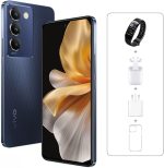 vivo V30 Lite 5G (Crystal Black, 12GB+12GB RAM, 256GB) 120Hz AMOLED Display | Dual Stereo Speaker | Exclusive Gifts: Earbuds, Fitness Band, Phone Cover, (Renewed)