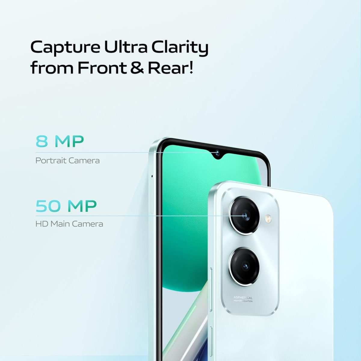 ⁦فيفو واي 18 4G (بني موكا، ذاكرة RAM 6+6GB، 128GB) | شاشة 6.56 انش | 90Hz | كاميرا خلفية 50MP | وضع ليلي فائق | مقاومة للغبار والماء IP54 | توسيع ذاكرة 1TB |⁩ - الصورة ⁦9⁩