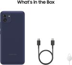 ⁦سامسونج هاتف ذكي جالكسي A03 بنظام اندرويد، شاشة انفينيتي في HD مقاس 6.5 انش، ذاكرة RAM 4GB وذاكرة داخلية قابلة للتوسيع 64GB، بطارية 5000mAh، ازرق، ازرق رائع⁩ - الصورة ⁦4⁩