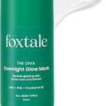 قناع غليكوليك 2% + 2% حمض اللاكتيك من فوكس تيل مع AHA وPHA وبروفيتامين B5 للوجه لمدة 30 ثانية لصالونات التجميل للحصول على بشرة نقية وناعمة للرجال والنساء، 30 مل، اخضر