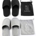 شبشب محمول للسفر والمنتجعات الصحية والفندق، صندل مفتوح عند الاصابع غير للاستعمال مرة واحدة، حذاء قابل للطي للضيوف في الاماكن المغلقة والمنزل ورحلات العمل والحفلات قابل للغسل مع شنط