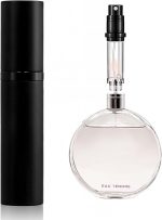 بخاخ عطر AA01BK من مويلساي، زجاجة عطر قابلة لاعادة الملء بسعة 0.34 اونصة، موزع كولونيا محمول للجيب مناسب للسفر والعطلات واعياد الميلاد والذكرى السنوية (اسود 10 مل)