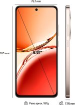 ⁦اوبو هاتف ذكي رينو 12 اف اس ثنائي شرائح الاتصال بذاكرة روم 512GB وذاكرة RAM 12GB (جي اس ام فقط | بدون سي دي ام ايه) هاتف ذكي 5G مفتوح من المصنع (برتقالي كهرماني) - اصدار عالمي⁩ - الصورة ⁦2⁩