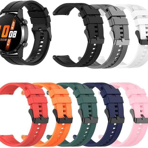 اساور سيليكون مطورة متوافقة مع ساعة هواوي GT4 46 ملم/GT رانر/GT3 42 ملم 46 ملم/GT2 46 ملم/GT2 برو لساعة GT3 46 ملم/ووتش 3/ووتش 3 برو/ووتش بادز