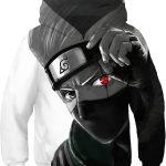 لافكوس سويت شيرت بغطاء للراس للاطفال مطبوع عليه رسوم انيمي ثلاثية الابعاد هاتاكي كاكاشي للاطفال