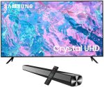 ⁦سامسونج تلفزيون ذكي، كريستال UHD 4K، Cu8000، 65 بوصة، 2023، معالج كريستال 4K، ايرسليم، لون كريستال ديناميكي 65Cu8000 + مع مكبر صوت⁩ - الصورة ⁦3⁩